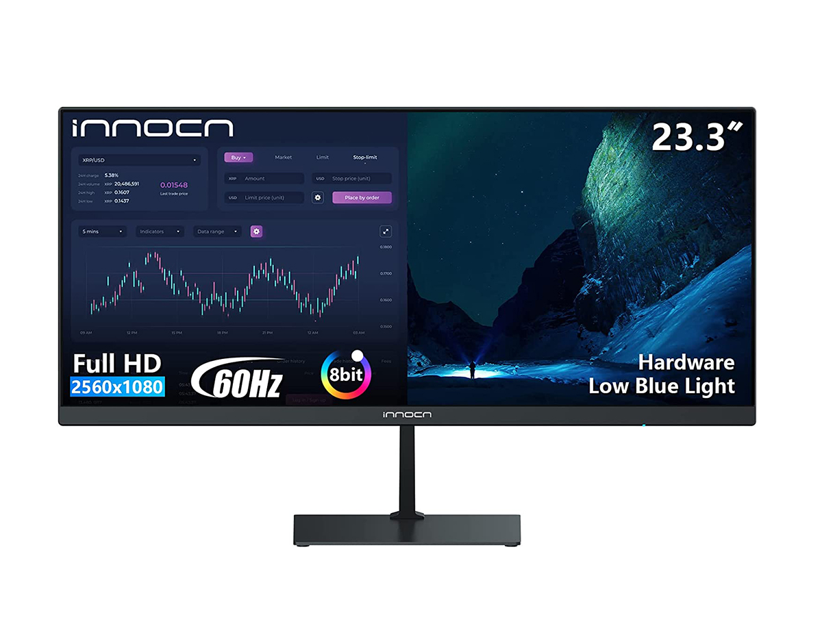 Innocn、2,560×1,080ドットで市場最安を謳う1万3,866円のモニター - PC