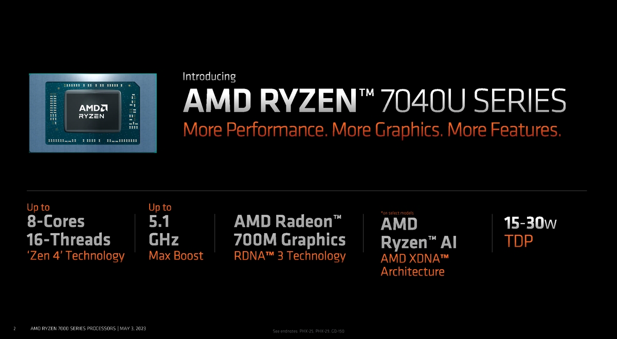 “Ryzen 7040U” Equipped With Zen 4 + RDNA 3 Certified AI Engine – PC Watch