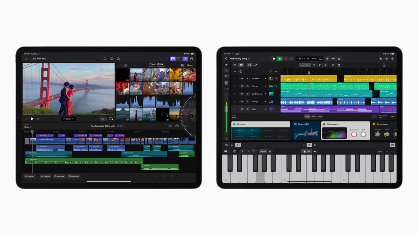 iPad用「Final Cut Pro」と「Logic Pro」のサブスク提供が23日開始