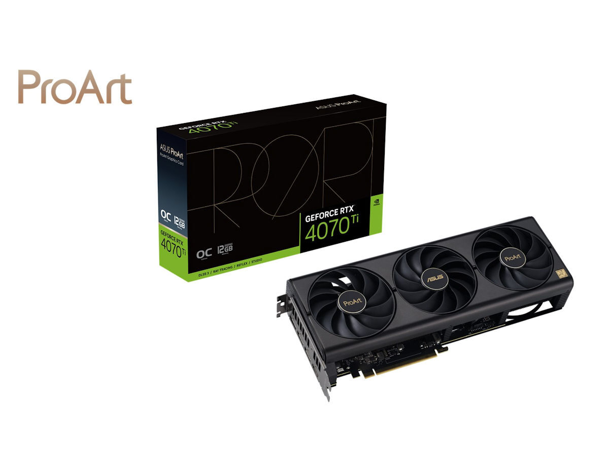 ニュース・フラッシュ】ASUS、クリエイター向けProArt初のRTX 4070 Ti