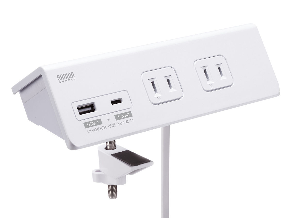 サンワサプライ、クランプ固定可能な6個口電源タップ - PC Watch