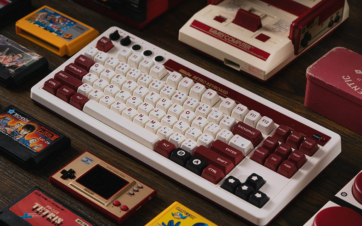 8BitDo、ファミコンっぽいデザインのメカニカルキーボード - PC Watch