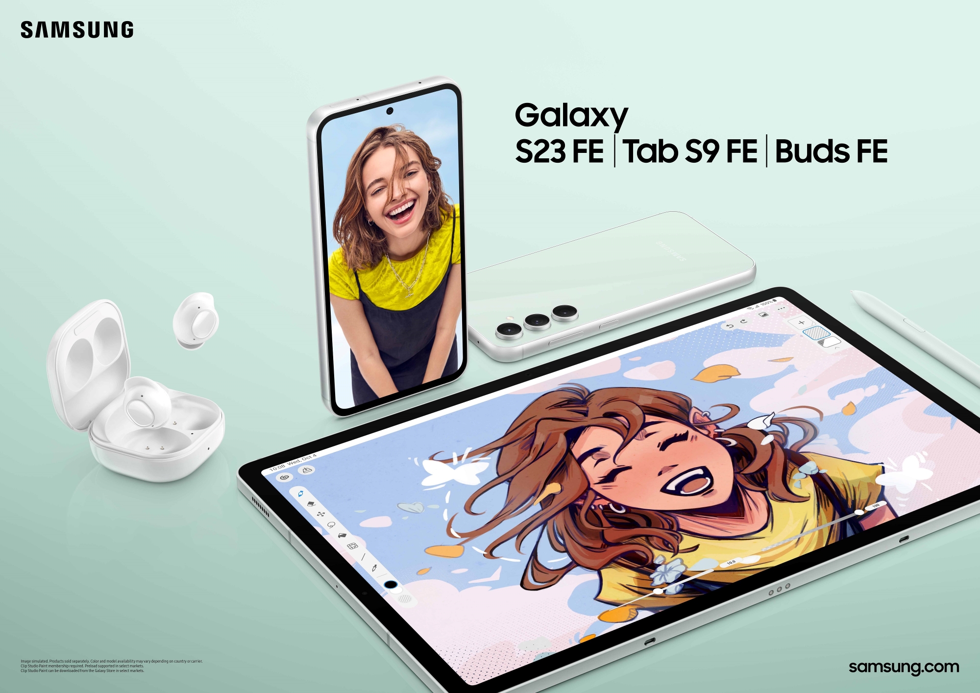 Samsung、599ドルのスマホ「Galaxy S23 FE」。449ドル「Galaxy Tab S9
