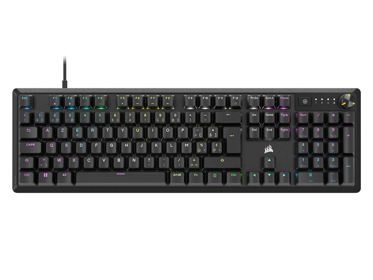 CORSAIR、ポーリングレート1,000Hzの赤軸スイッチ採用ゲーミング