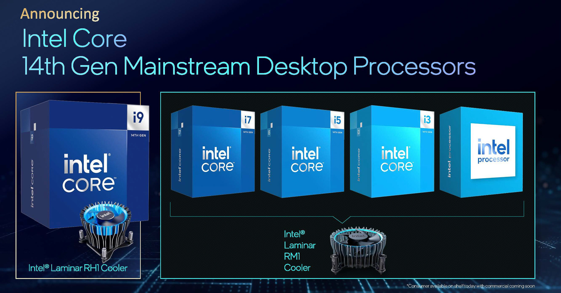 Intel、安価なデスクトップ向け第14世代Core。ノートPC向けにCore U 
