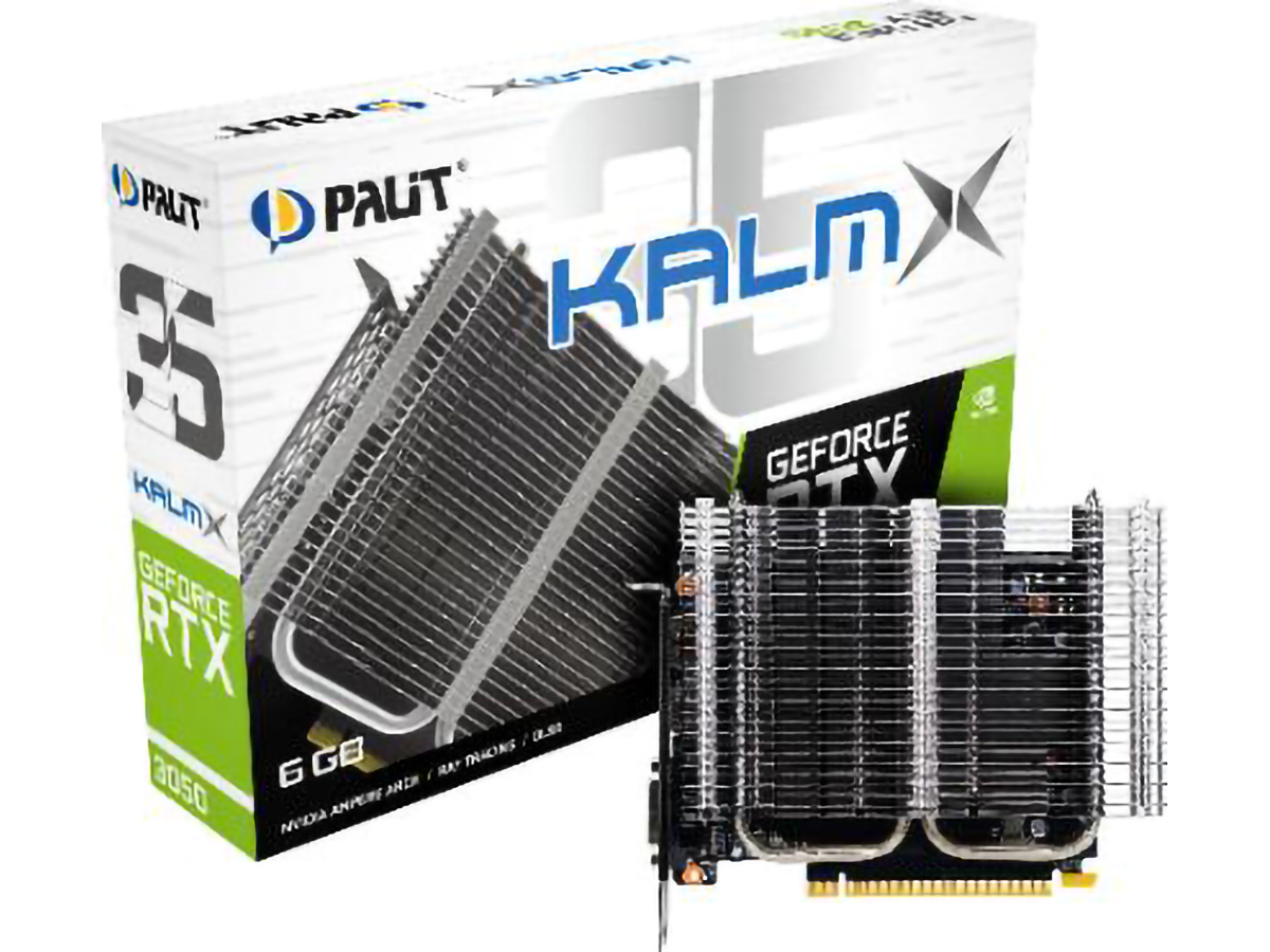 Palit、初となるファンレスのGeForce RTX 3050 6GBビデオカード - PC Watch