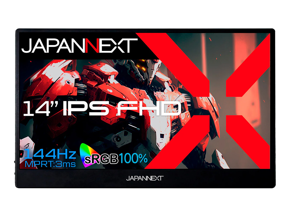 JAPANNEXT、144Hz表示対応の14型フルHDモバイルモニター - PC Watch