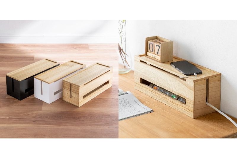 サンワサプライ、天然木の桐材を使用したケーブルボックス - PC Watch