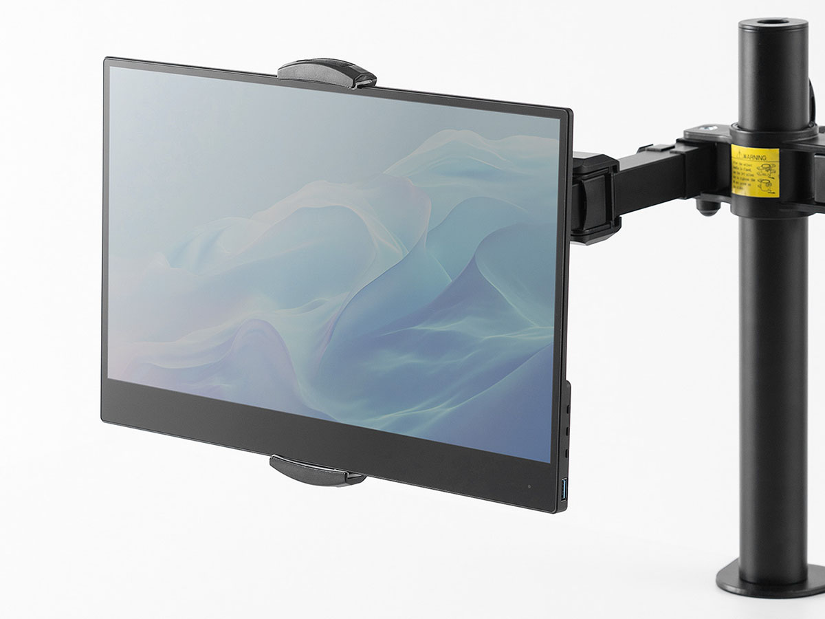 モバイルモニターやタブレットをVESAマウントに取り付けるホルダー