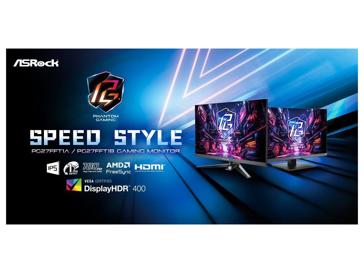 ASRock、180Hz/DisplayHDR400対応の27型ゲーミングモニター - PC Watch