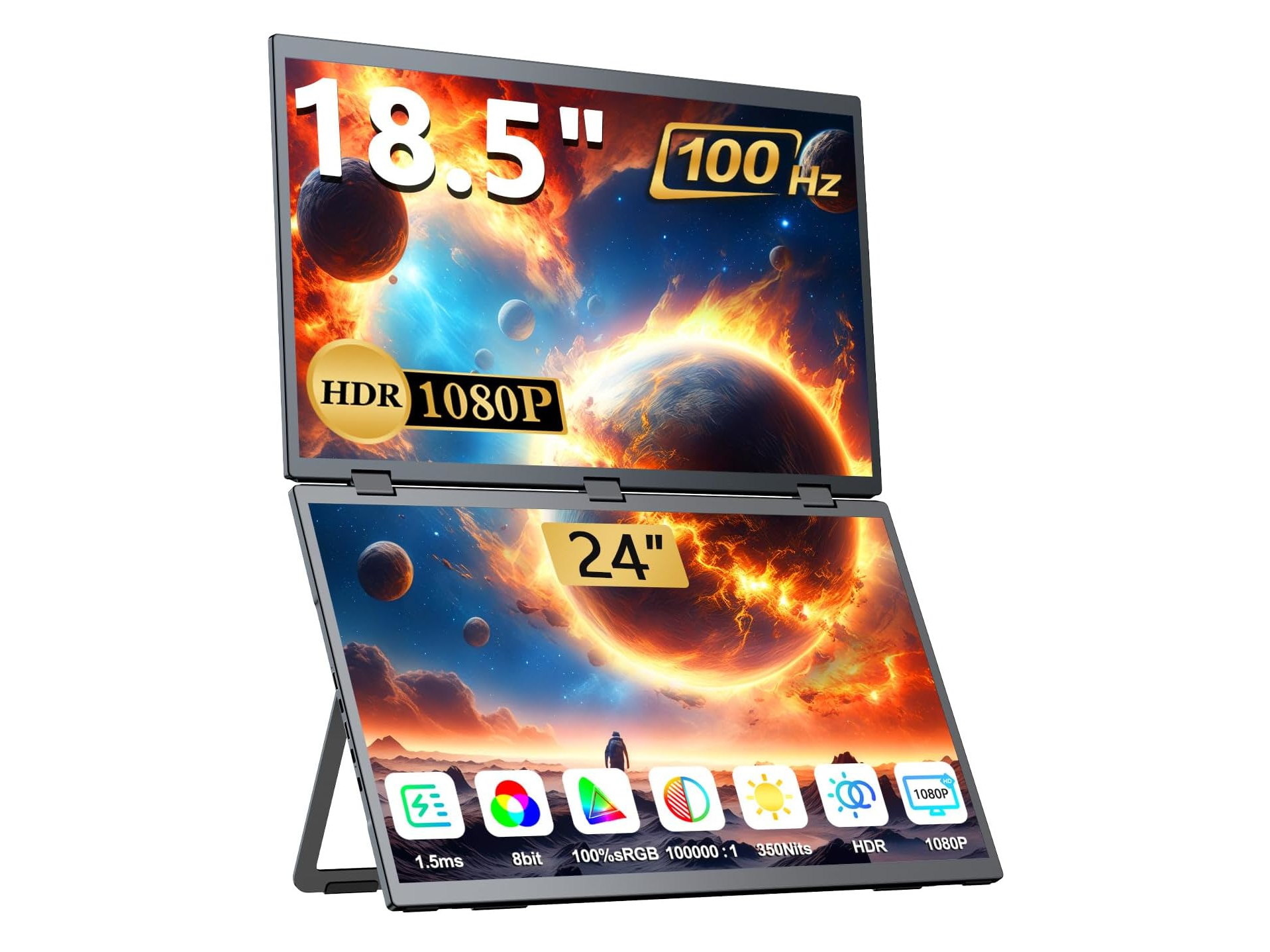 本日みつけたお買い得品】100Hz/18.5型の2画面モバイルモニターが2万4