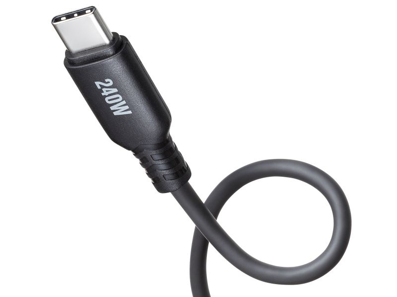 柔らかくて絡みにくい240W対応USB Type-Cケーブル - PC Watch