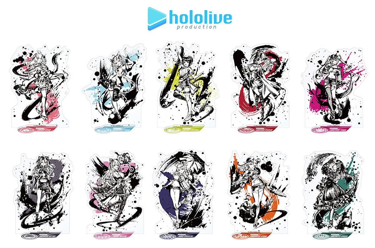 やじうま配信者Watch】アニメイト、ホロライブの墨絵風描き下ろし