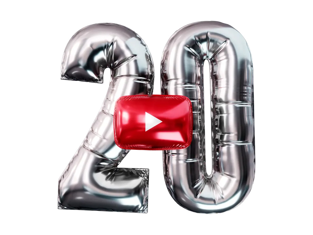 YouTubeが20周年。4倍速再生の追加や特別ロゴなど - PC Watch