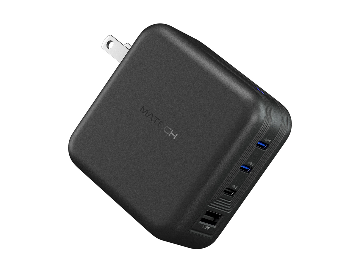 MATECH、世界最小クラスで100W/4ポートのUSB充電器 - PC Watch