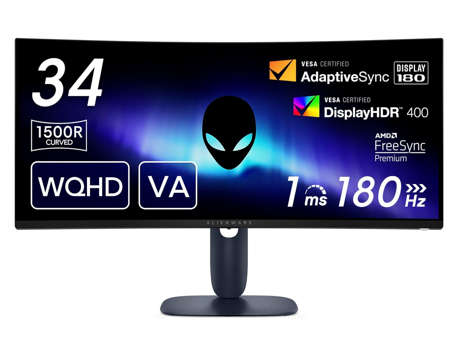 ALIENWARE ゲーミングモニター 本体　ジャンク品 ALIENWARE Dell AW3423DW 34インチ 有機EL ゲーミングモニター