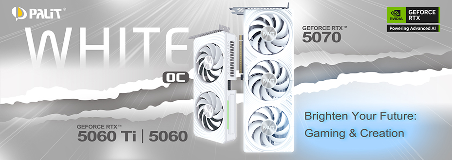 ニュース・フラッシュ】Palit、ホワイトなGeForce RTX 5070/5060 Ti
