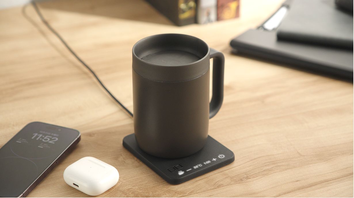 CIO、Qi2充電器にもなるマグウォーマー「MugWarmer II」。1℃単位の温度 