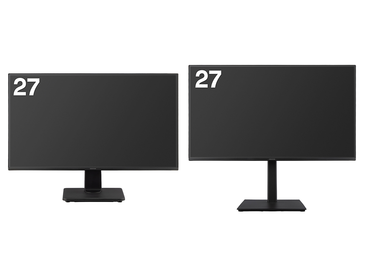 グリーンハウス、120Hz対応27型液晶モニター2機種 - PC Watch
