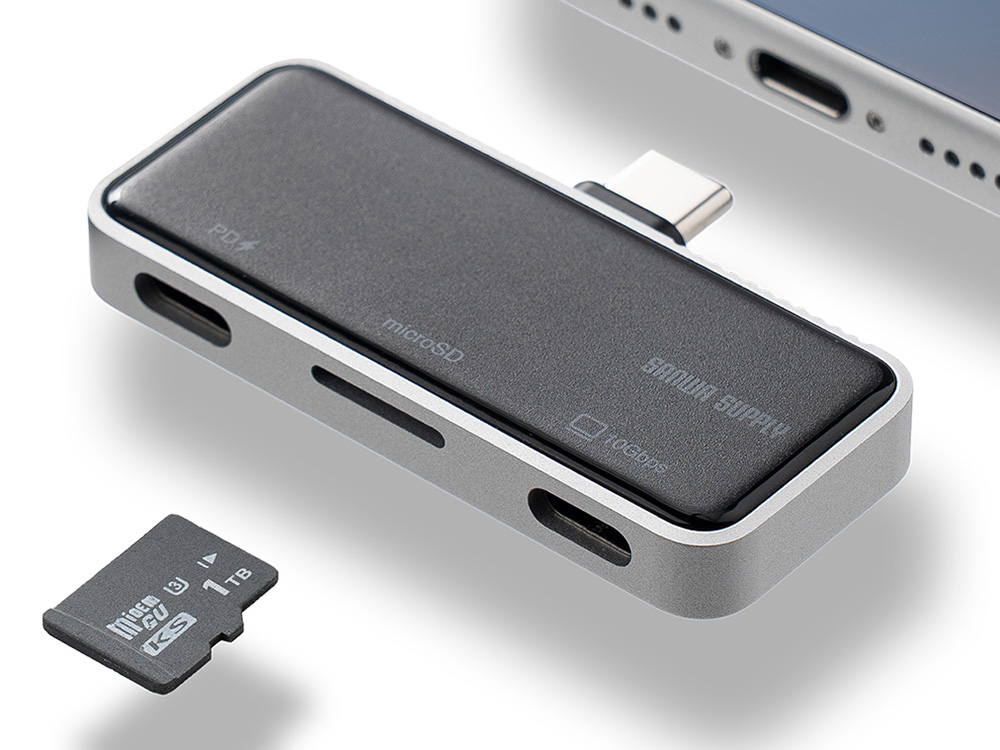 85W給電/映像出力/microSD対応の小型USB Type-Cドック - PC Watch
