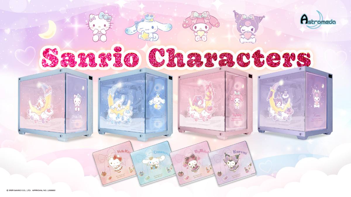 ハローキティがケース全体で楽しめるサンリオコラボゲーミングPC。キャラ別で4モデル