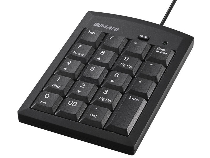バッファロー、NumLock非同期設計のUSBテンキー