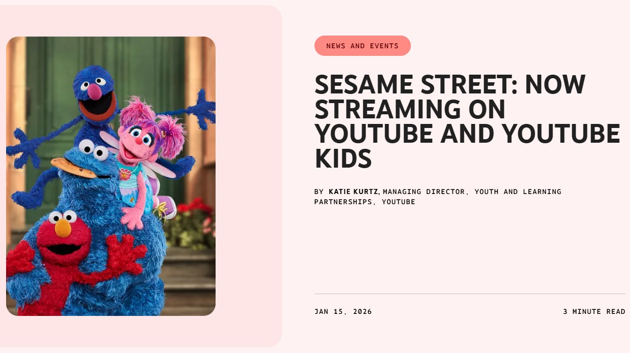 YouTubeで「セサミストリート」100話以上が無料配信。1969年の第1話も