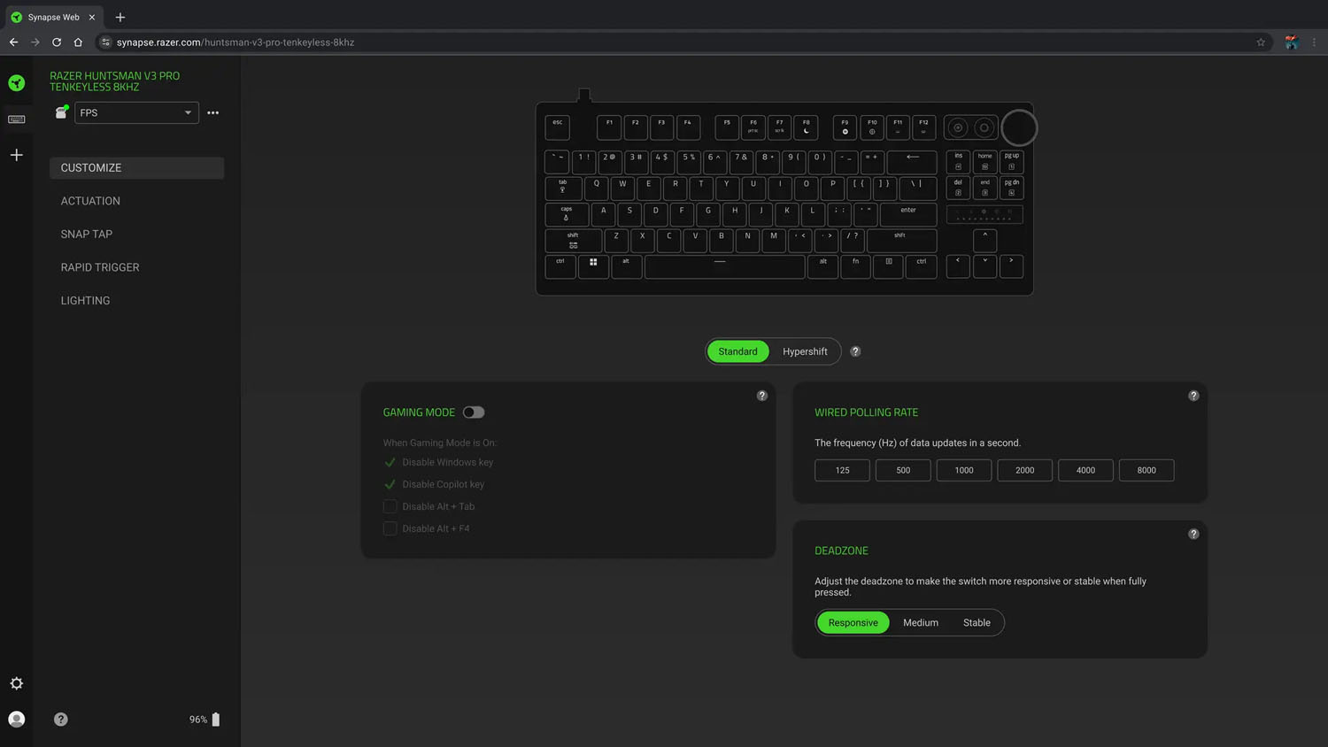 Razer、ブラウザでデバイス設定できる「Synapse Web」ベータ版公開