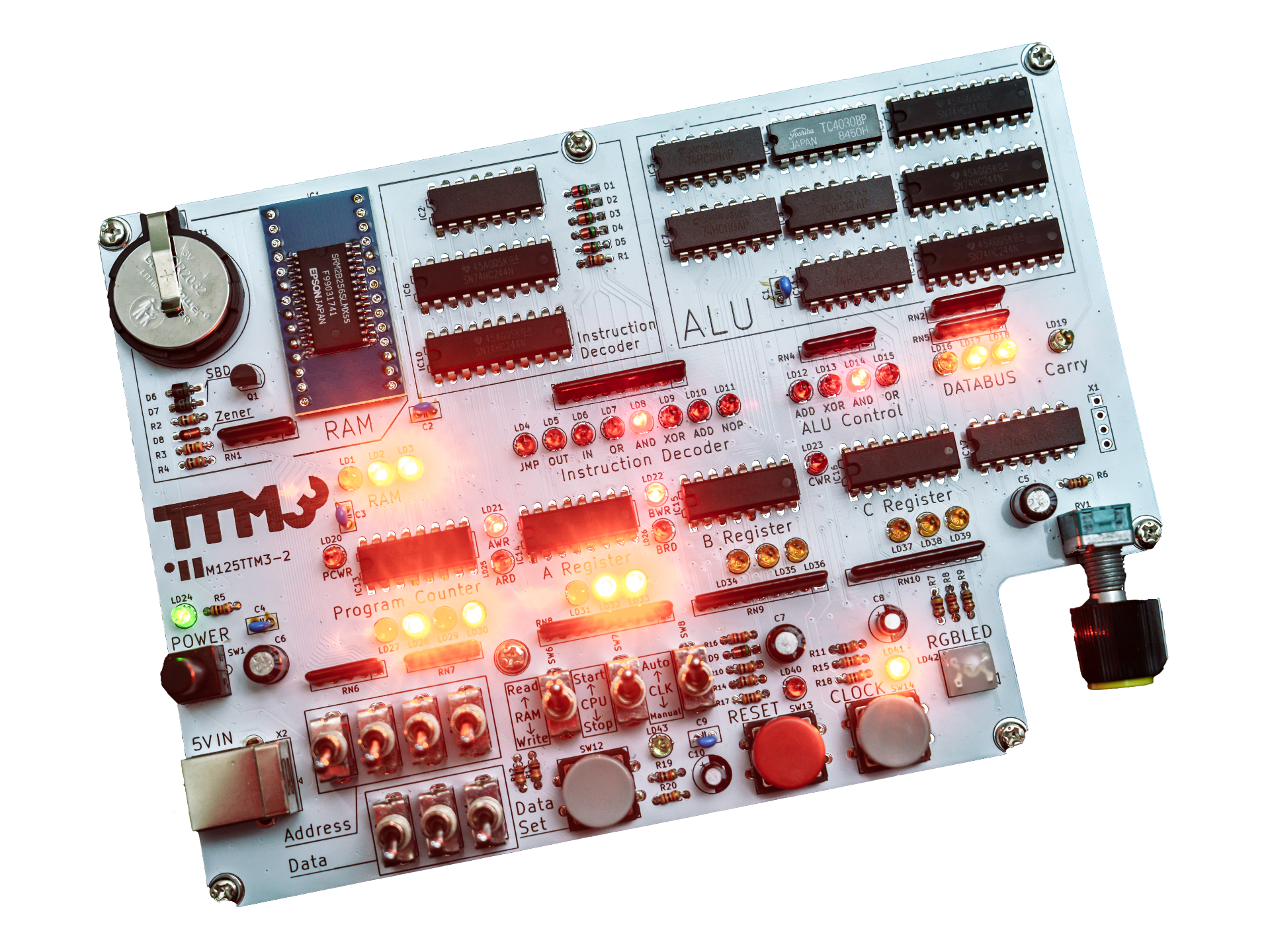 仕組みを学べる自作CPUキット、ビット・トレード・ワンから