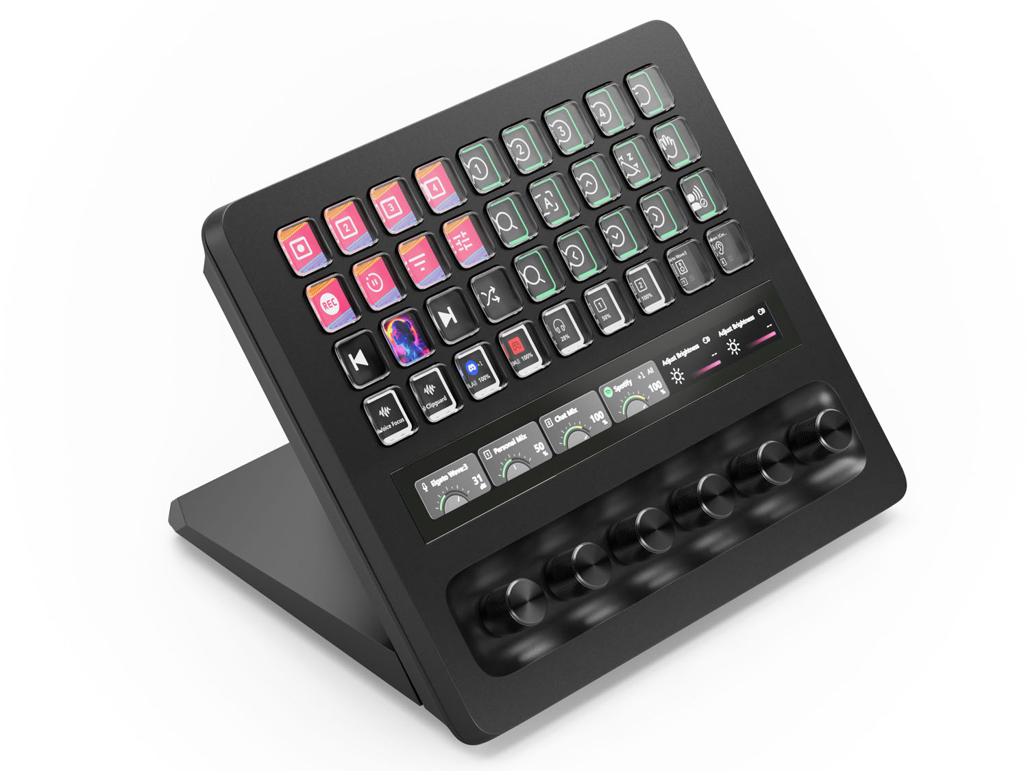 36キー+6ダイヤルで音声もワークフローも制御、Elgato「Stream Deck + XL」