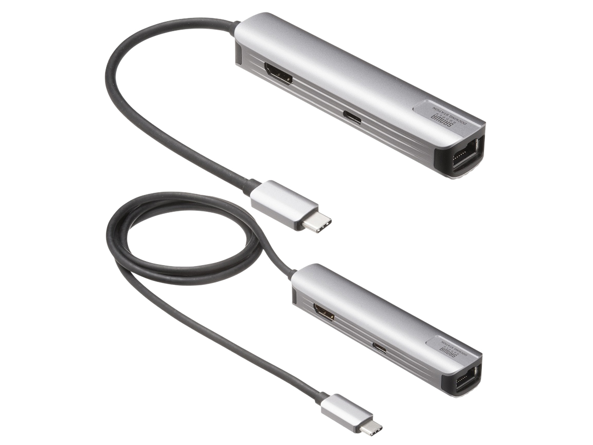 サンワサプライ、アルミ外装とヒートシンク構造採用のコンパクトなUSB Type-Cハブ