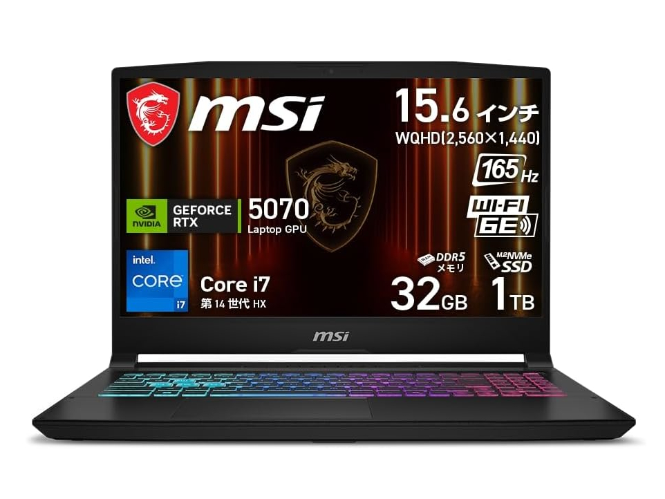【本日みつけたお買い得品】32GBメモリ/1TB SSDのGeForce RTX 5070搭載ゲーミングノートが2万円オフ