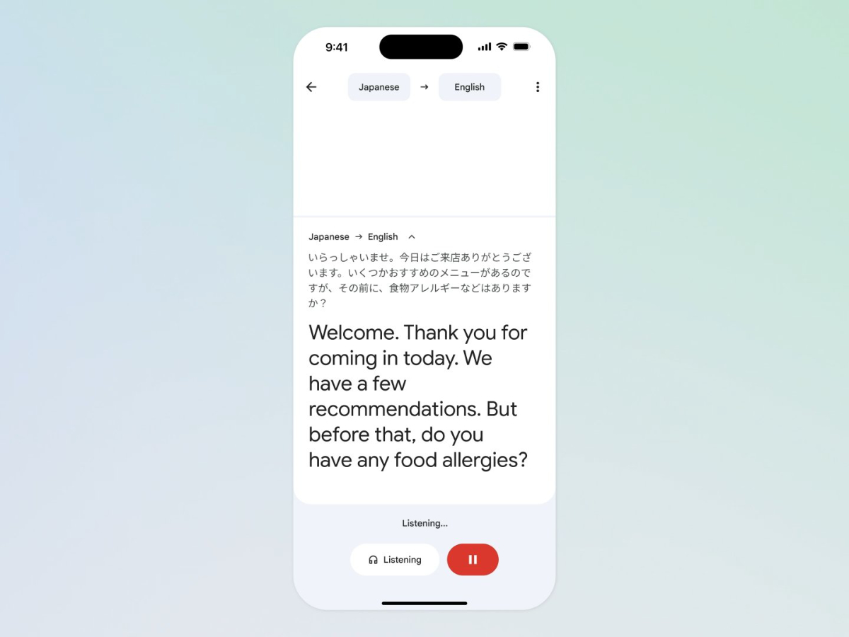Google翻訳アプリの「ライブ翻訳」、日本でも利用可能に