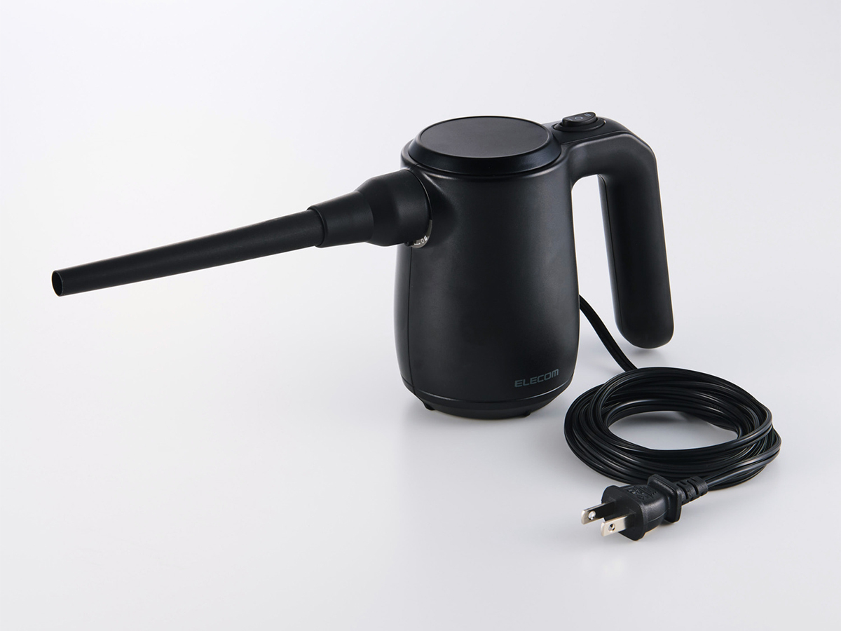 エレコム、充電不要で最大30分間続けて使えるAC電動エアダスター