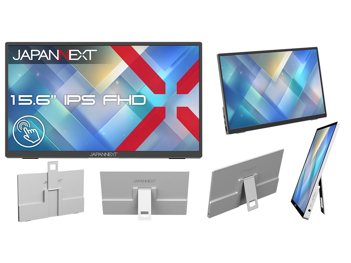 JAPANNEXT、10点マルチタッチ対応の15.6型フルHDモバイルモニター