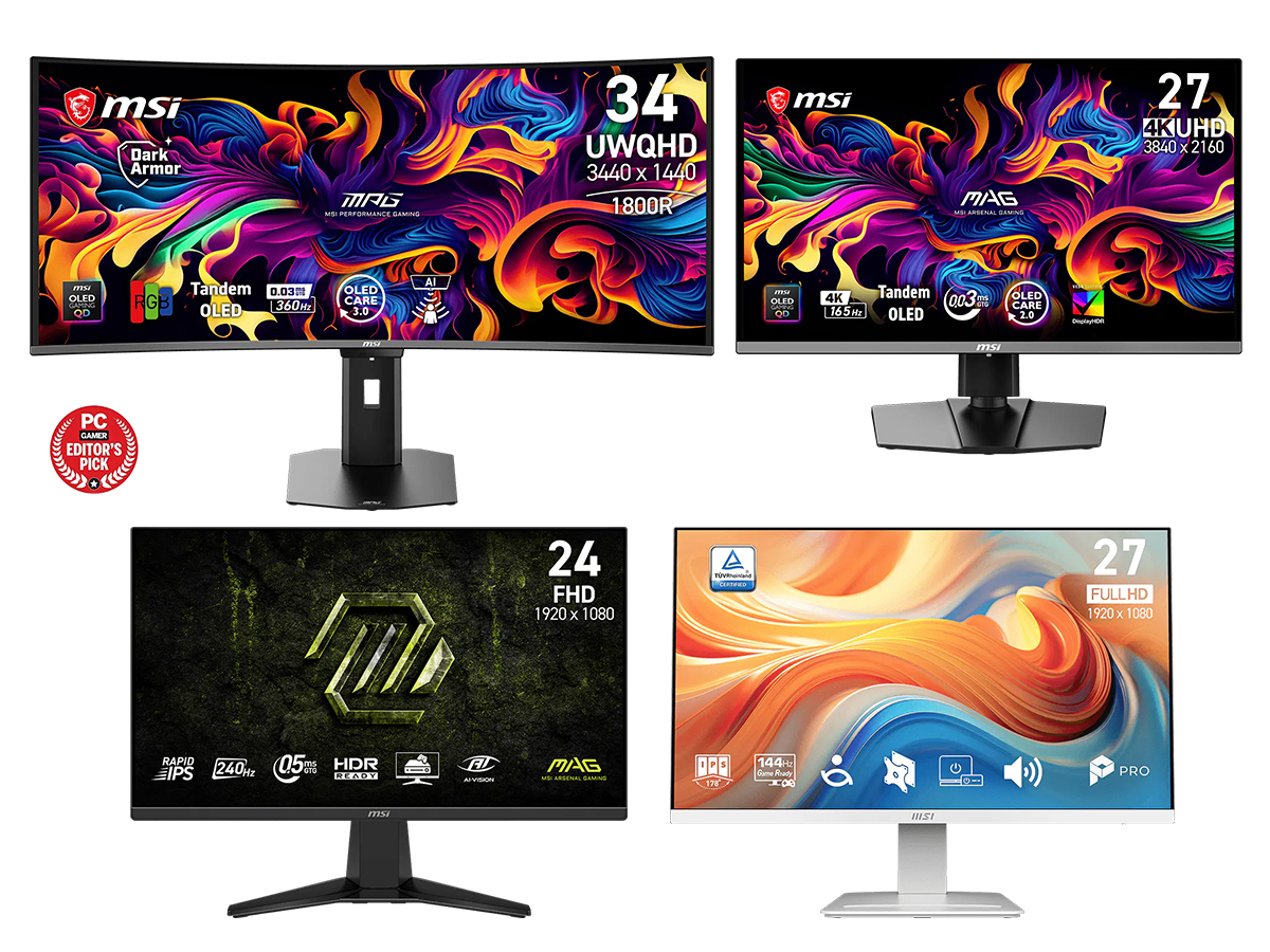5層タンデムQD-OLED採用のゲーミングモニターなど、MSIから4モデル発売