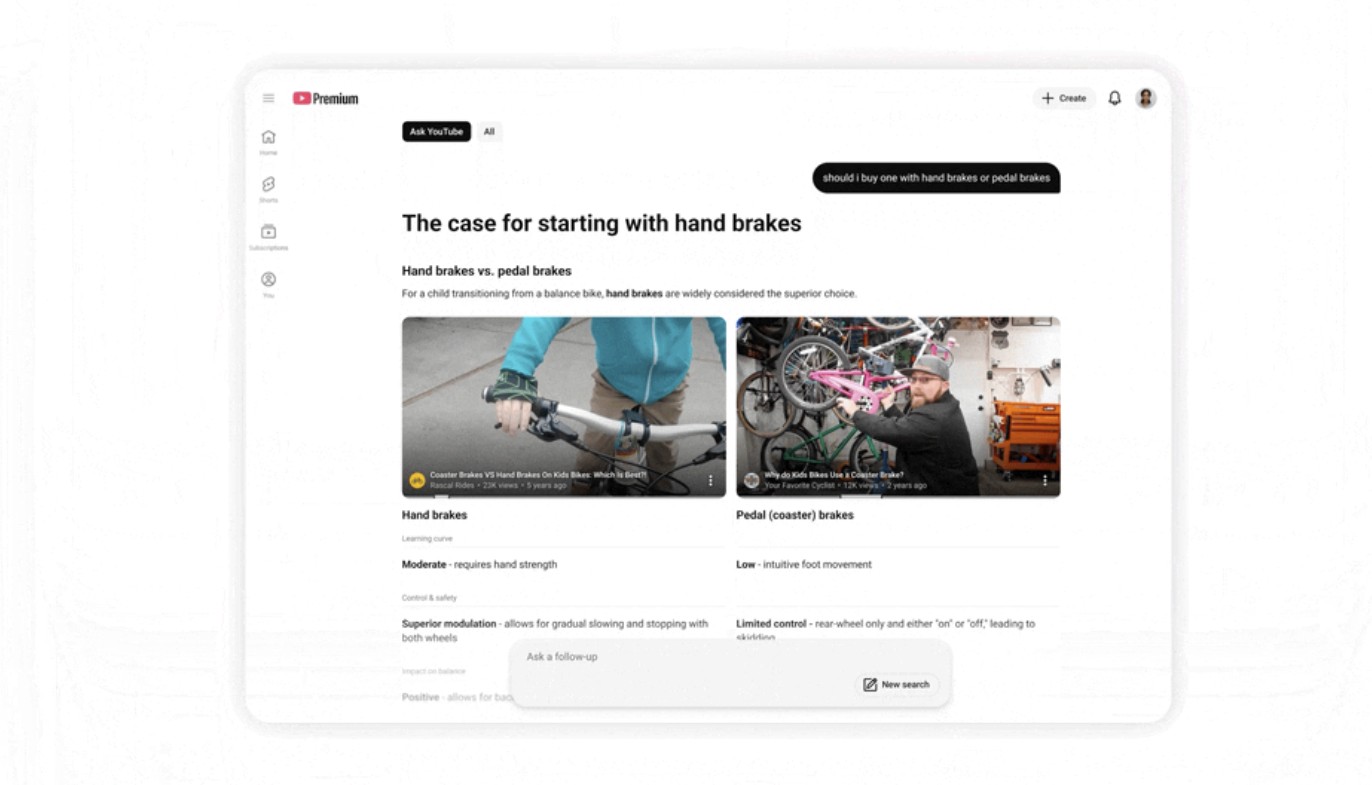 対話しながら動画を探せる。YouTubeの新検索機能「Ask YouTube」