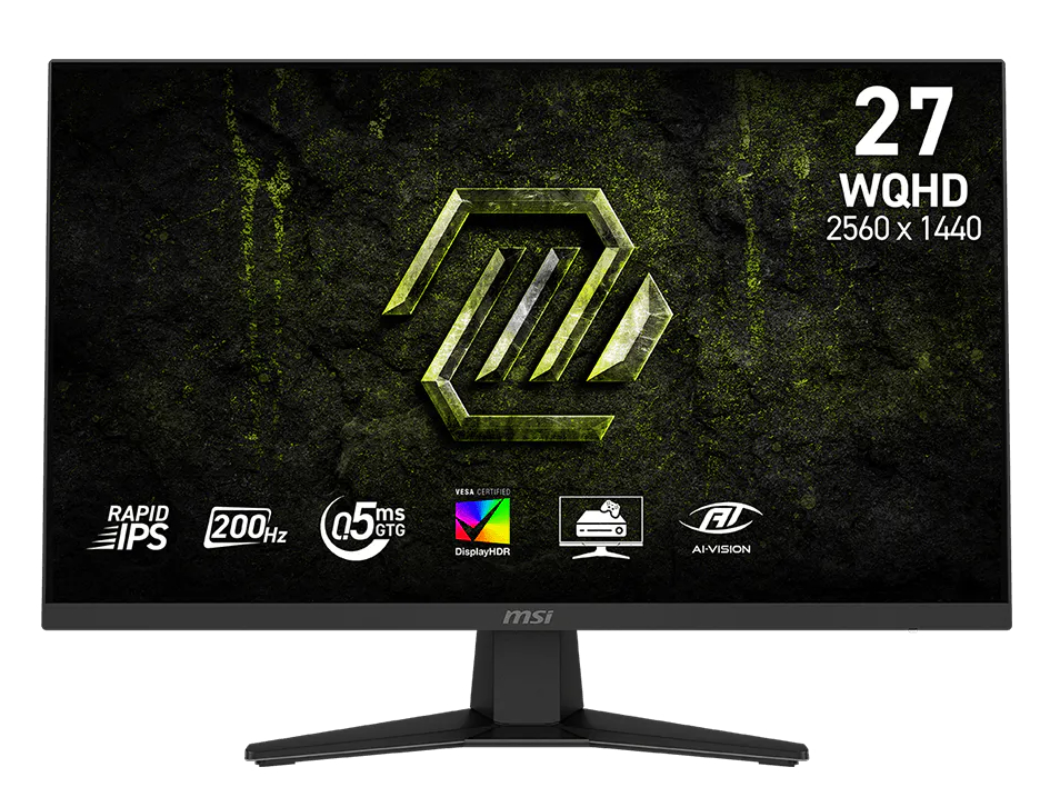 MSI、WQHD/200Hz表示の27型ゲーミングモニター