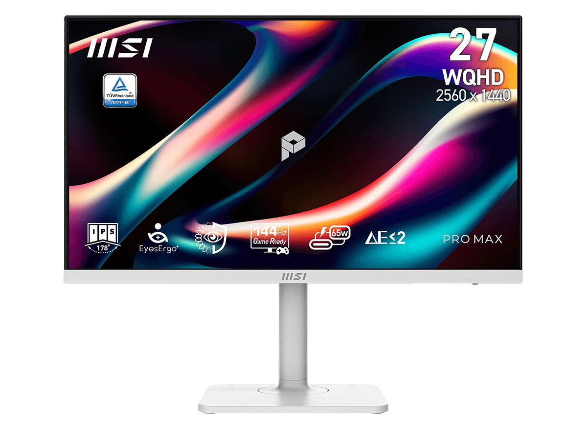 MSI、円偏光技術で目に優しい27型WQHDモニター「PRO MAX 271QPHW E14」