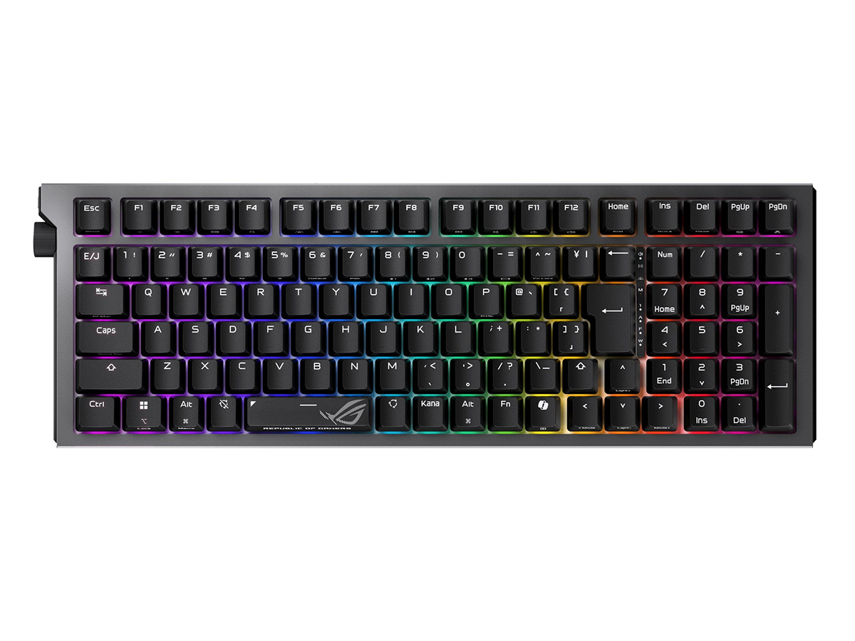 ASUS、カスタマイズ性を極めた無線ゲーミングキーボード