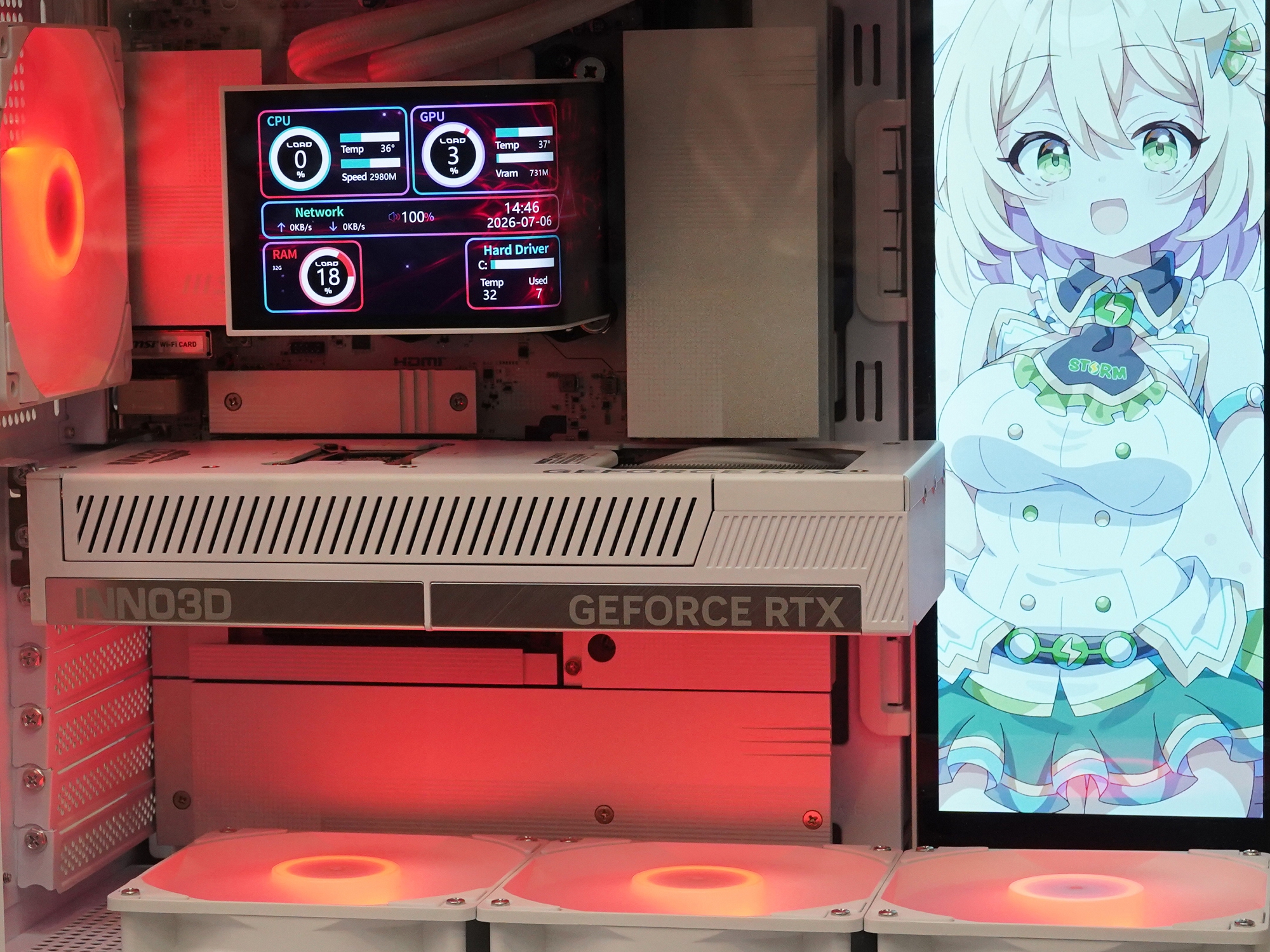 STORM、12.3型液晶と背面コネクタで“魅せる”ゲーミングPC「幻界2」