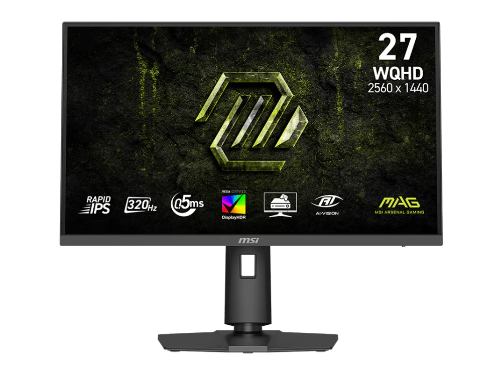 MSI、320Hz/WQHD対応の27型ゲーミングモニターなど2機種