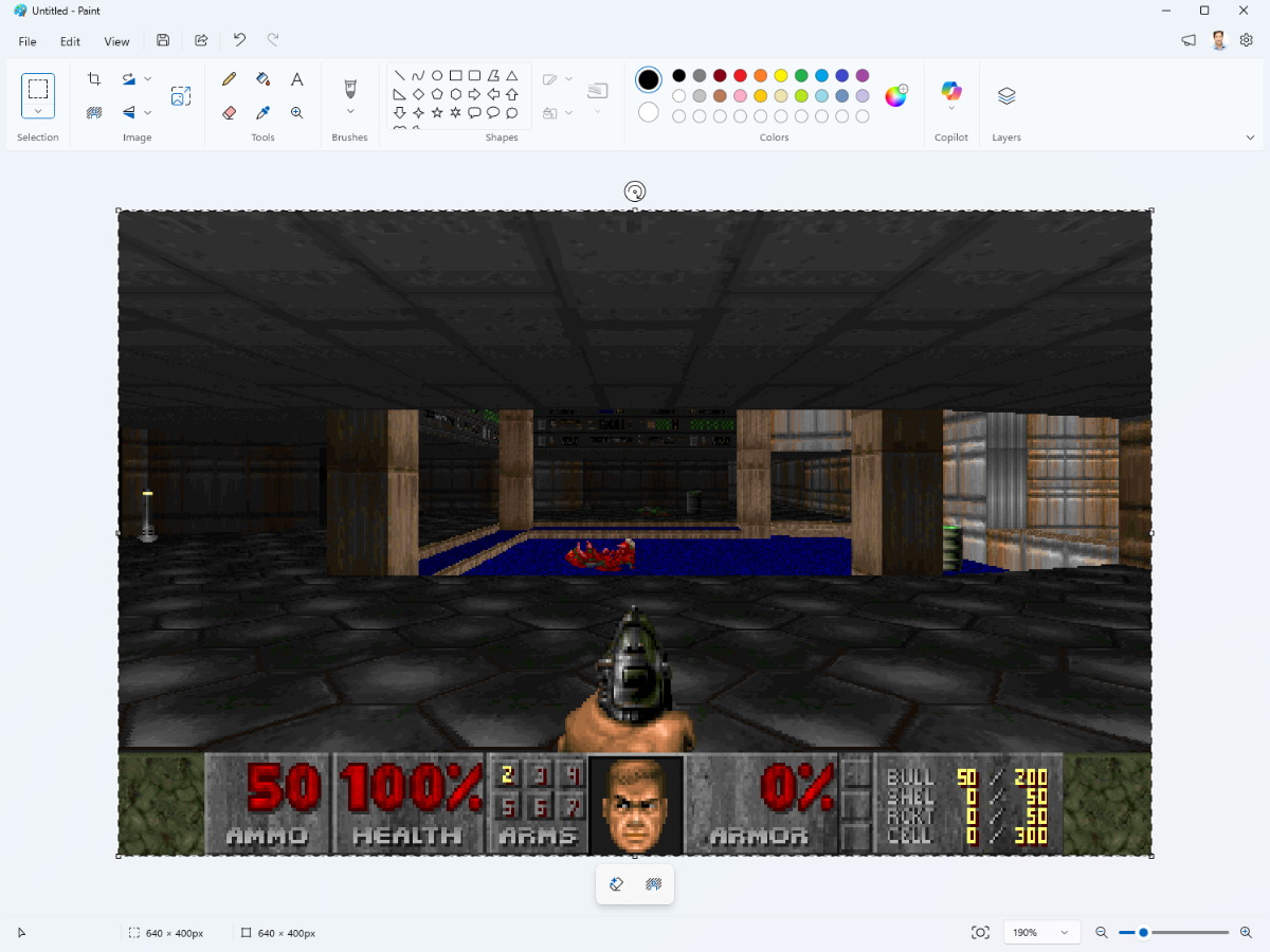 ペイントで動くDoom登場！Ctrl+Zで時を戻せる。Microsoft幹部が制作