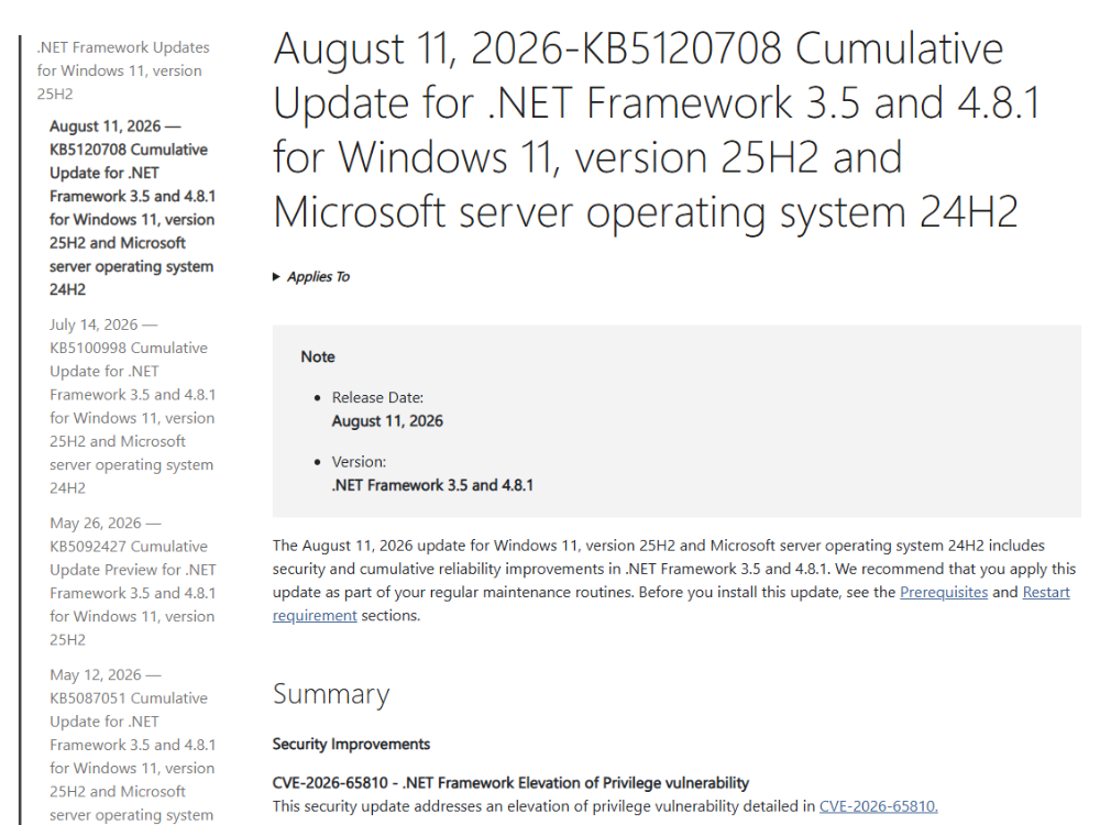 Windowsの一部アプリで印刷やPDF出力に不具合。.NETの8月度更新が原因