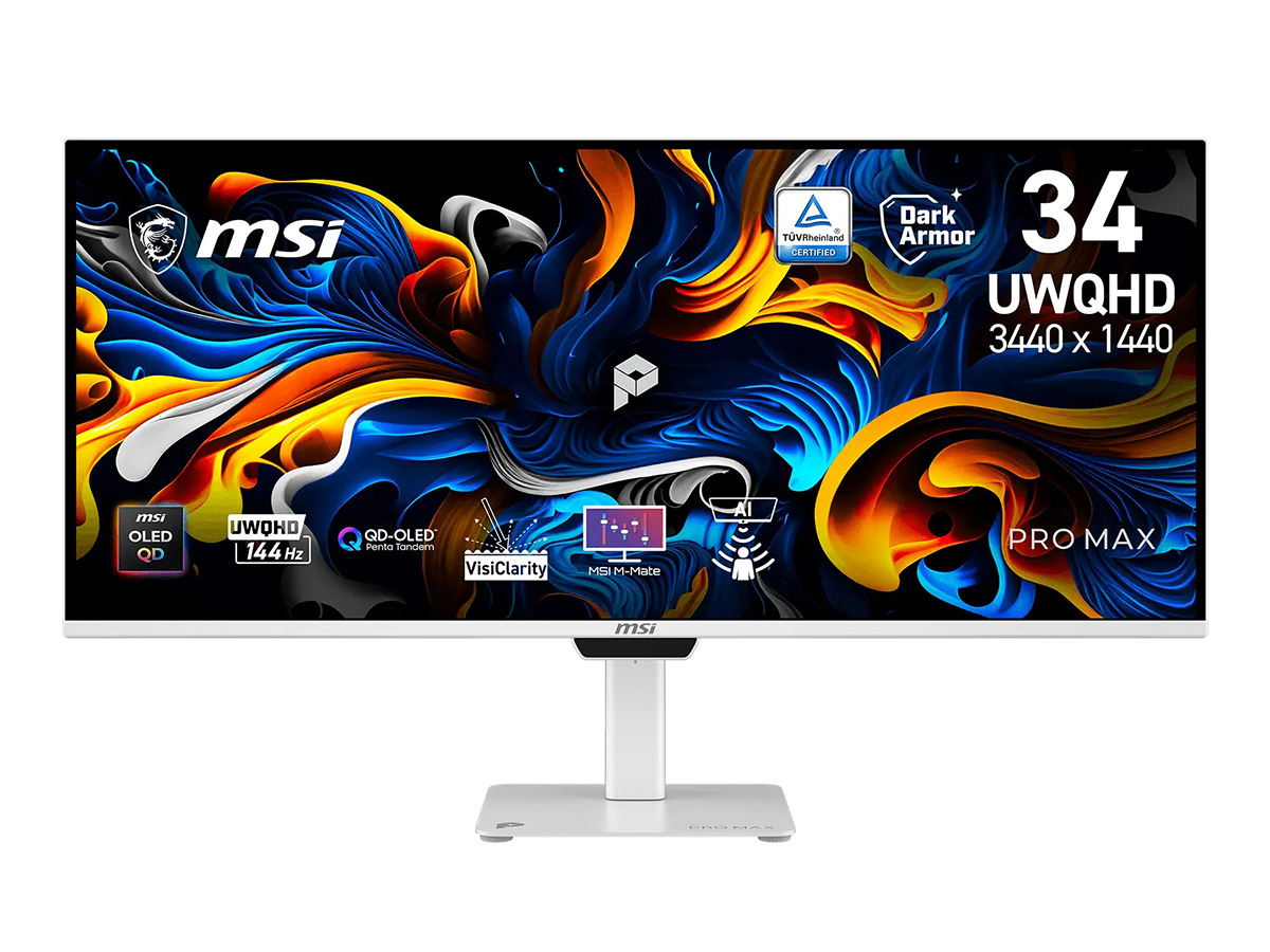 MSI、RGBストライプの第5世代QD-OLED採用34型ウルトラワイドモニター