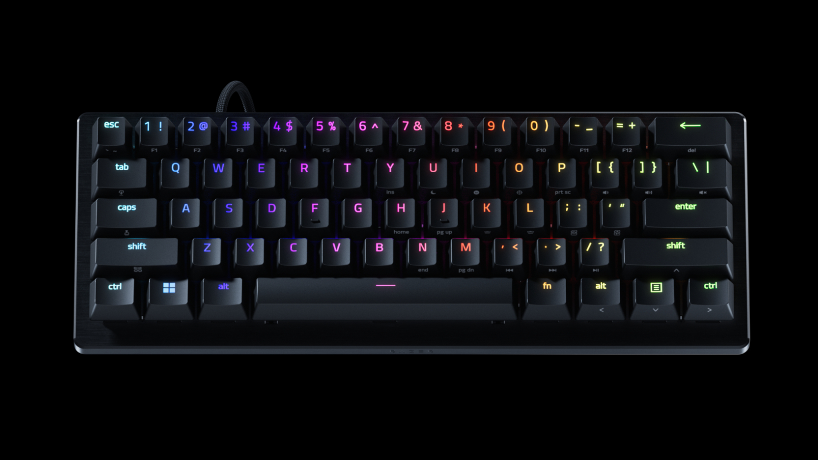 Razer、8Kポーリング/ラピッドトリガー対応の60%ゲーミングキーボード