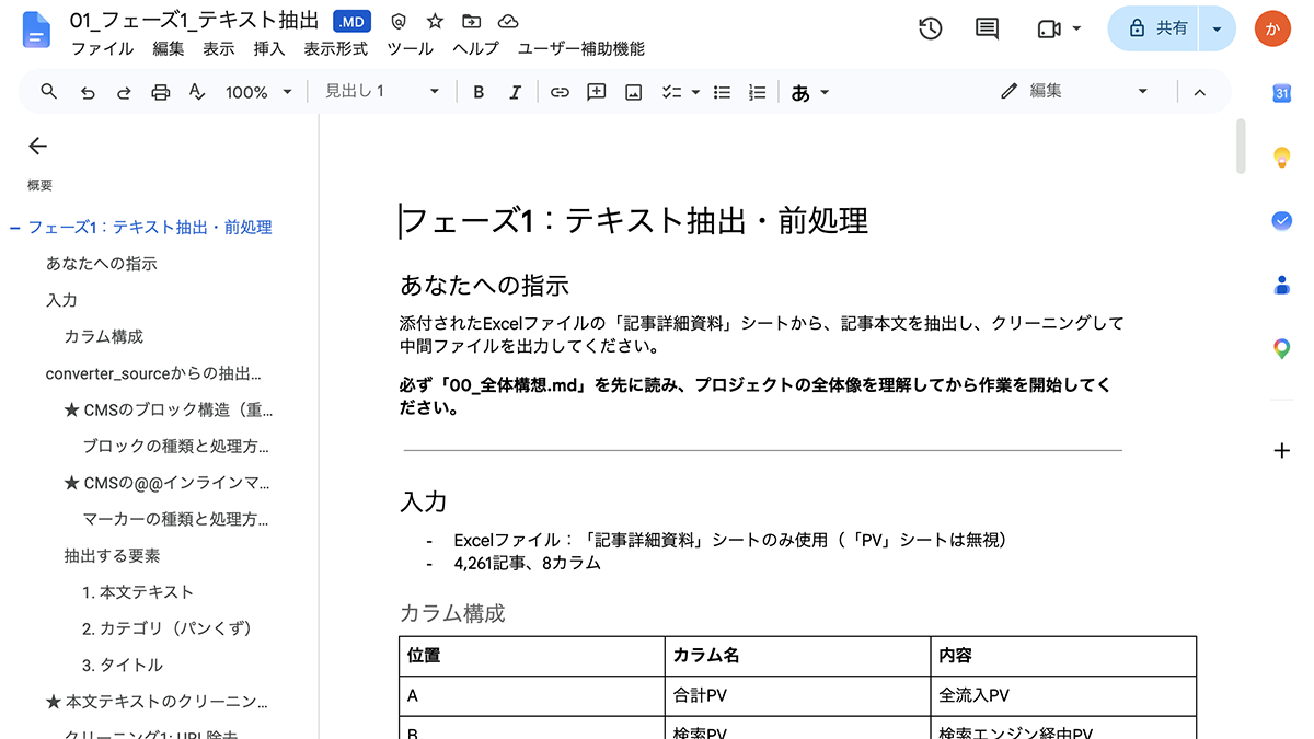 GoogleドキュメントがMDファイルにネイティブ対応。変換不要で編集可能に